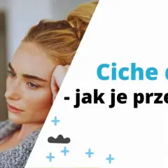 Smutna kobieta z mężczyzną w tle. Tekst: "Ciche dni - jak je przerwać?". Dystans po kłótni.