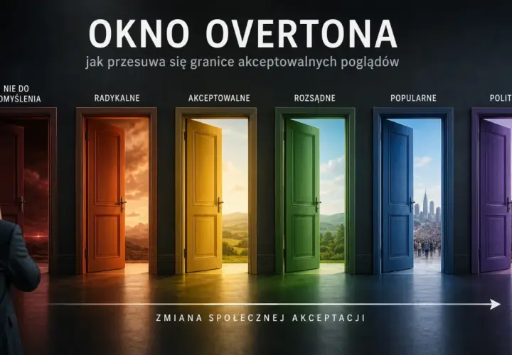 Okno Overtonа: jak przesuwa się granice akceptowalnych poglądów. Od "nie do pomyślenia" do "polityki".