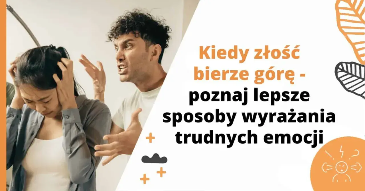 Mężczyzna krzyczy, kobieta zakrywa uszy. Obrazek ilustruje, skąd się bierze złośliwość i jak wyrażać trudne emocje.